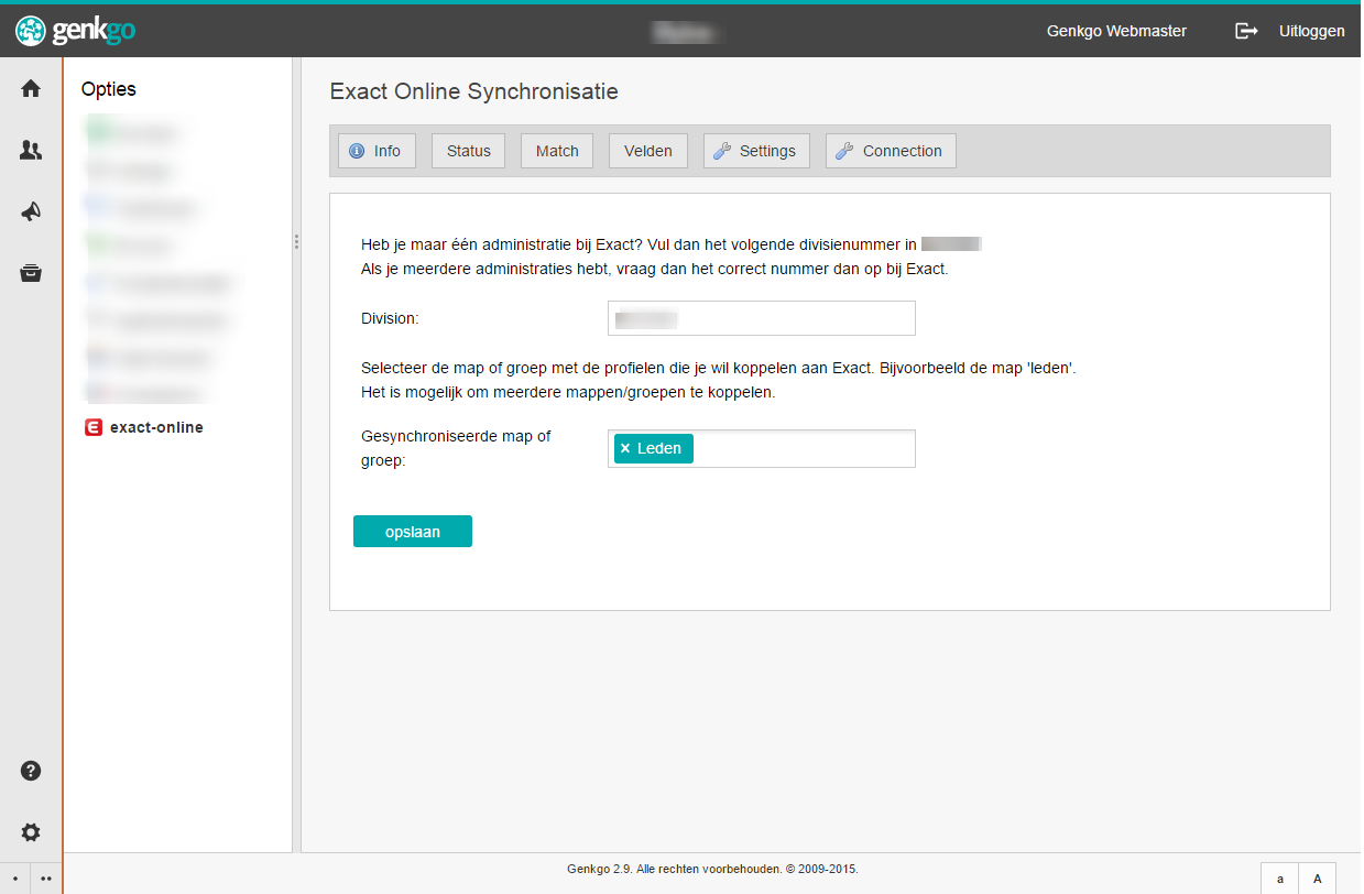 Exact Online koppeling stap 8
